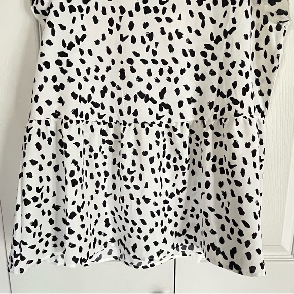 ANGASHION Dreaming of New Adventures Spotted Babydoll Ruffled Tiered Top Medium - Picture 6 of 12